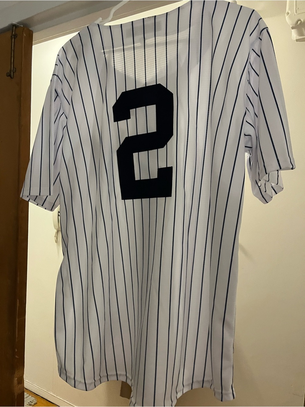 Genuine Merchandise White Jersey with Navy Pinstripes - Picture 2 of 4